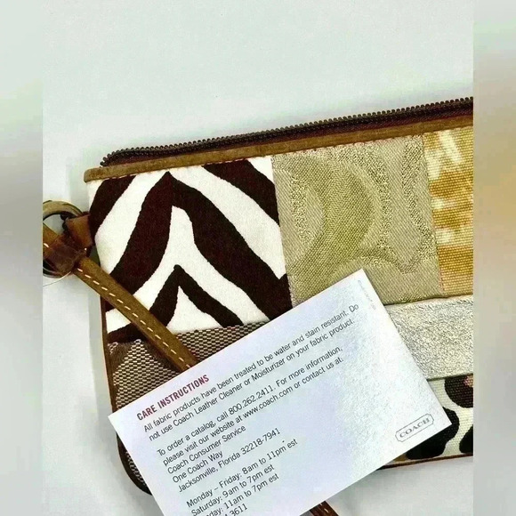 Coach NWT Patchwork Y2K Wristlet Color-block Wallet Bag Animal Print 2000s - Picture 8 of 8